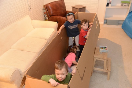 Playing in the box with Emma s kids4